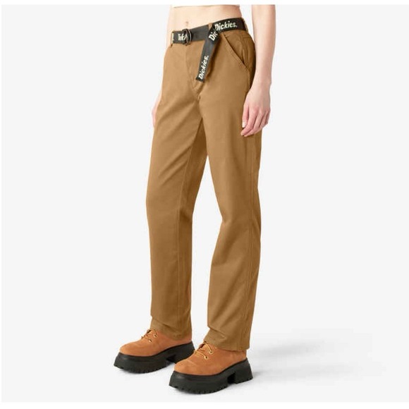 Dickies Women's Relaxed Fit Carpenter Pants Brown 25 R / 0 - Picture 1 of 11